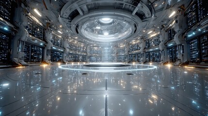 Futuristic server room