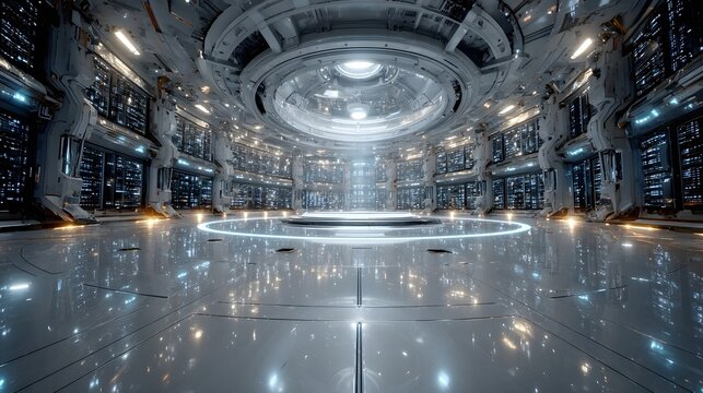 Futuristic server room