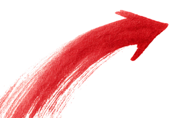 Vibrant Red Arrow Illustrating Growth and Progress in Business and Creative Concepts