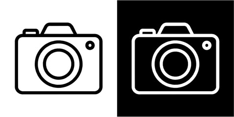 Minimalist Black Outline Camera Icon
