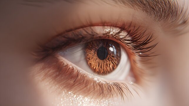 Close-up of a hazel eye.