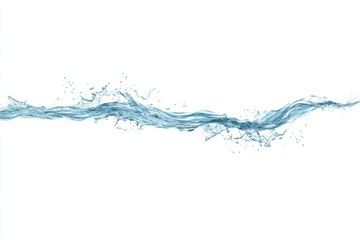 Captivating image of a dynamic water splash, showcasing fluidity and motion against a white backdrop.