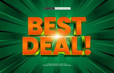 best deal editable text effect with a sale and offer text effect