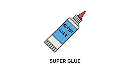 Super Glue Tube Icon for Adhesion and Repair Projects