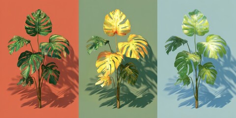 Triptych Plants in Tones
