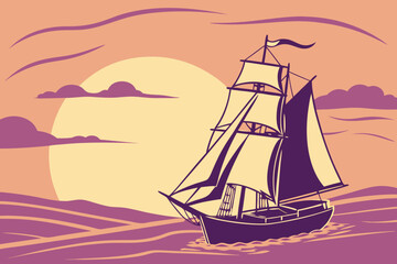 sailing ship on the sea