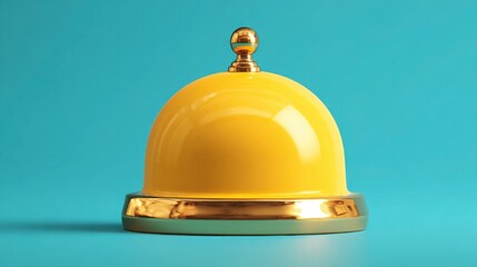 Bell on a blue background signifying ai market alerts and notifications in a digital and technological context