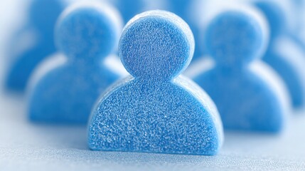 Person surrounded by blue people illustrating an ai organizational map concept for clean hierarchy chart visualization