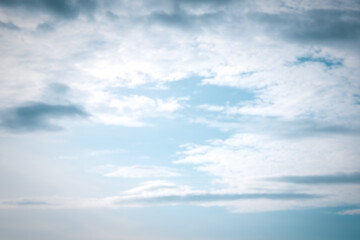 Sky cloudscape with blue sky and white clouds