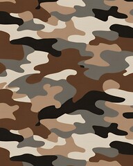 Organic Earth Tones Digital Camouflage Pattern Design