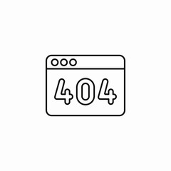 error page 404 icon sign vector