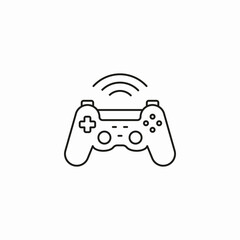 wireless game controller icon sign vector