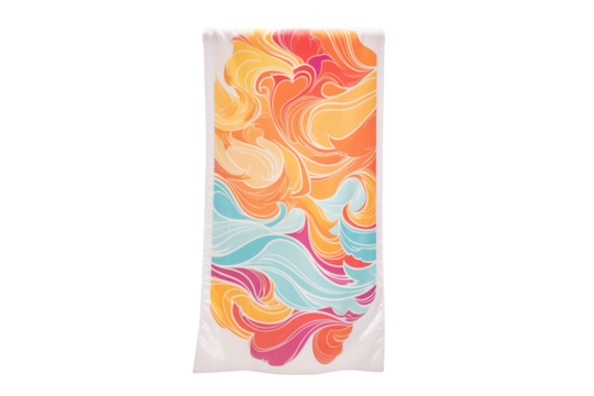 Vibrant Abstract Art: Swirling Colors and Organic Forms on transparent background png