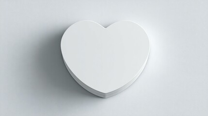Blank heart shaped gift box mockup