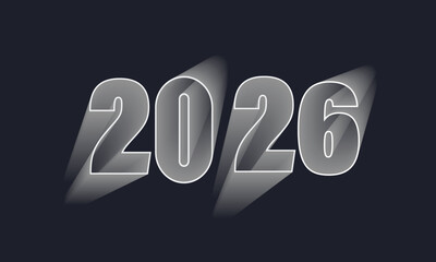 2026 Happy New Year Background Design. Greeting Card, Banner, Poster. Vector Illustration.
