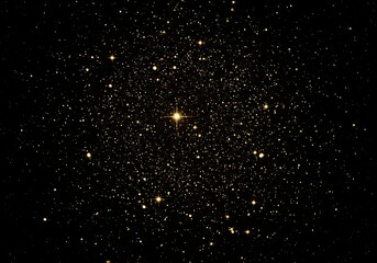 A mesmerizing view of a dense star cluster shining brightly in the dark universe