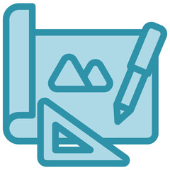 Draft Icon Mini Illustration Icon. Use For Modern Concept, Print, Ui, Ux Kit, Web And App Development. Vector Related To Office, Education, Examination And More
