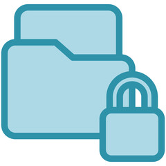 Lock File Icon Mini Illustration Icon. Use For Modern Concept, Print, Ui, Ux Kit, Web And App Development. Vector Related To Office, Education, Examination And More