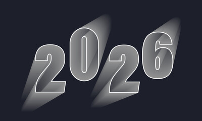2026 Happy New Year Background Design. Greeting Card, Banner, Poster. Vector Illustration.