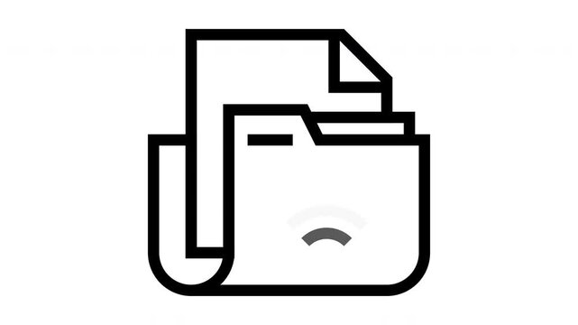 Data minimalist line animation