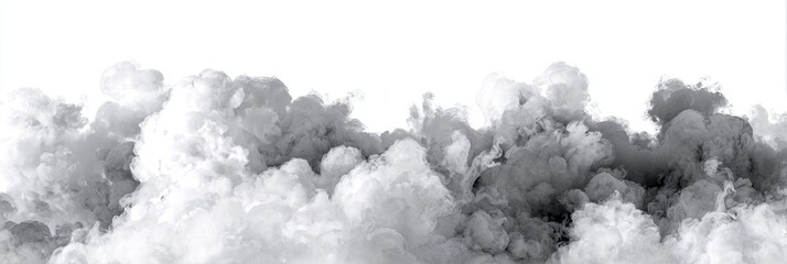 Abstract monochrome clouds of smoke or ink