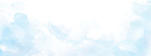 Abstract Blue Watercolor Background Design EPS Vector Illustration – Soft Artistic Paint Texture, Elegant Handcrafted Gradient Backdrop, Minimalist Fluid Art Template