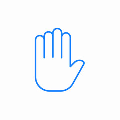hand gesture stop icon sign vector