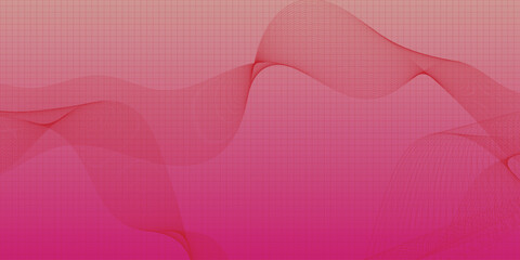 Abstract pink gradient wave background, smooth flowing lines, modern soft curve pattern, pastel mesh texture, stylish feminine banner design, elegant vector art