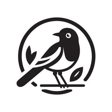 minimalist kacer bird logo with white background