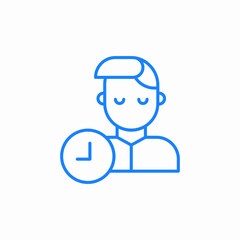 man time management icon sign vector