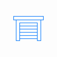 garage door icon icon sign vector