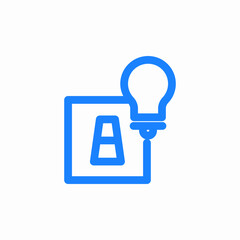 lightbulb switch icon icon sign vector