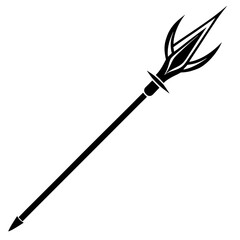 Ornate spear weapon silhouette with decorative head