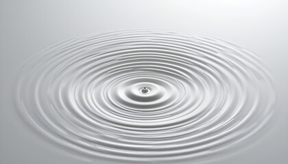 Fototapeta premium Elegant water droplet creating concentric ripples, perfect for calming visuals and wellness projects