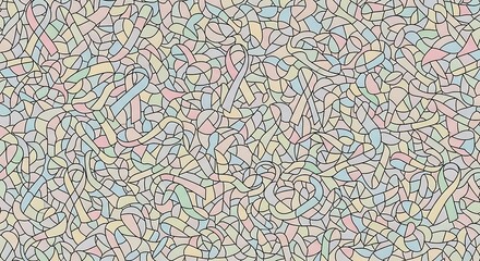 Fototapeta premium Elegant vector seamless pattern with ribbons in pastel tones, creating a soothing and calming