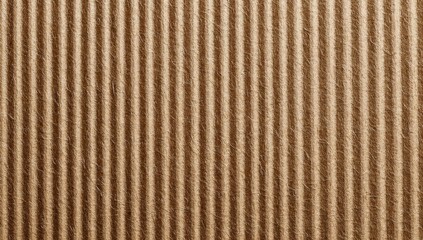 Close-up view of corrugated cardboard.  A light brownish-tan surface with distinct vertical ridges.  The texture is consistent and uniform