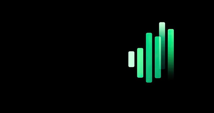 Green sound wave graphic on black