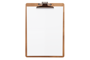 Blank Clipboard with Paper: Perfect for Presentations & Note-Taking on transparent background png