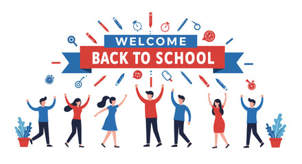 Welcome Back to School Vector Illustration