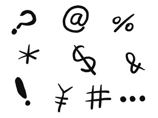 Number symbols background