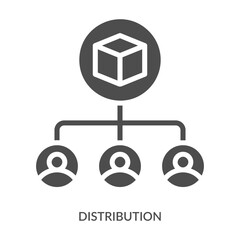 Distribution Icon Line Style. Design Vector Illustration