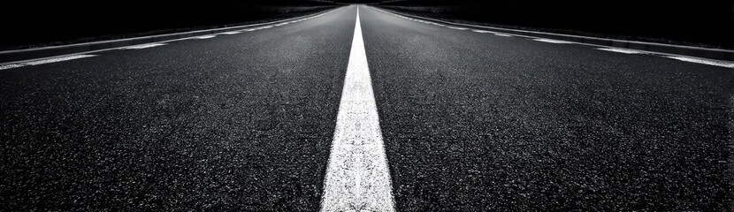 Fototapeta premium Asphalt road at night
