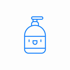 Obraz premium liquid soap bottle with dispenser icon sign vector