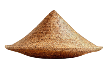 Conical wooden object, light brown, textured surface