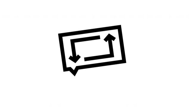 Retweet minimalist line animation