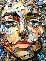 Recycled Human Face