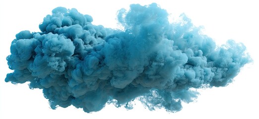 Light-blue ink cloud against white background