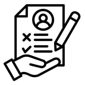 recommend clip art: Need Assessment Outline Icon