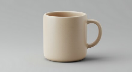 Elegant Matte Ceramic Mug for Coffee or Tea Minimalist Design Product Photography Neutral Background Perfect for Mockups and Lifestyle Imagery