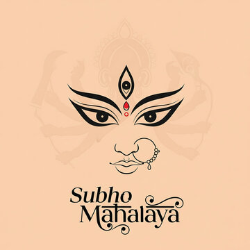 Vintage radio broadcasting festive greetings and floral decorations for the auspicious occasion of subho mahalaya festival celebration